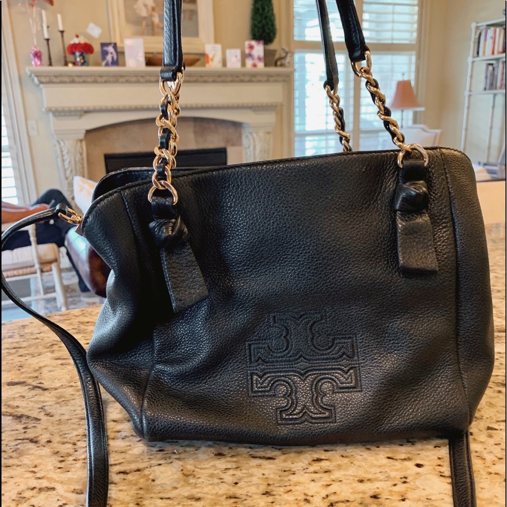 Tory Burch Black Harper Satchel